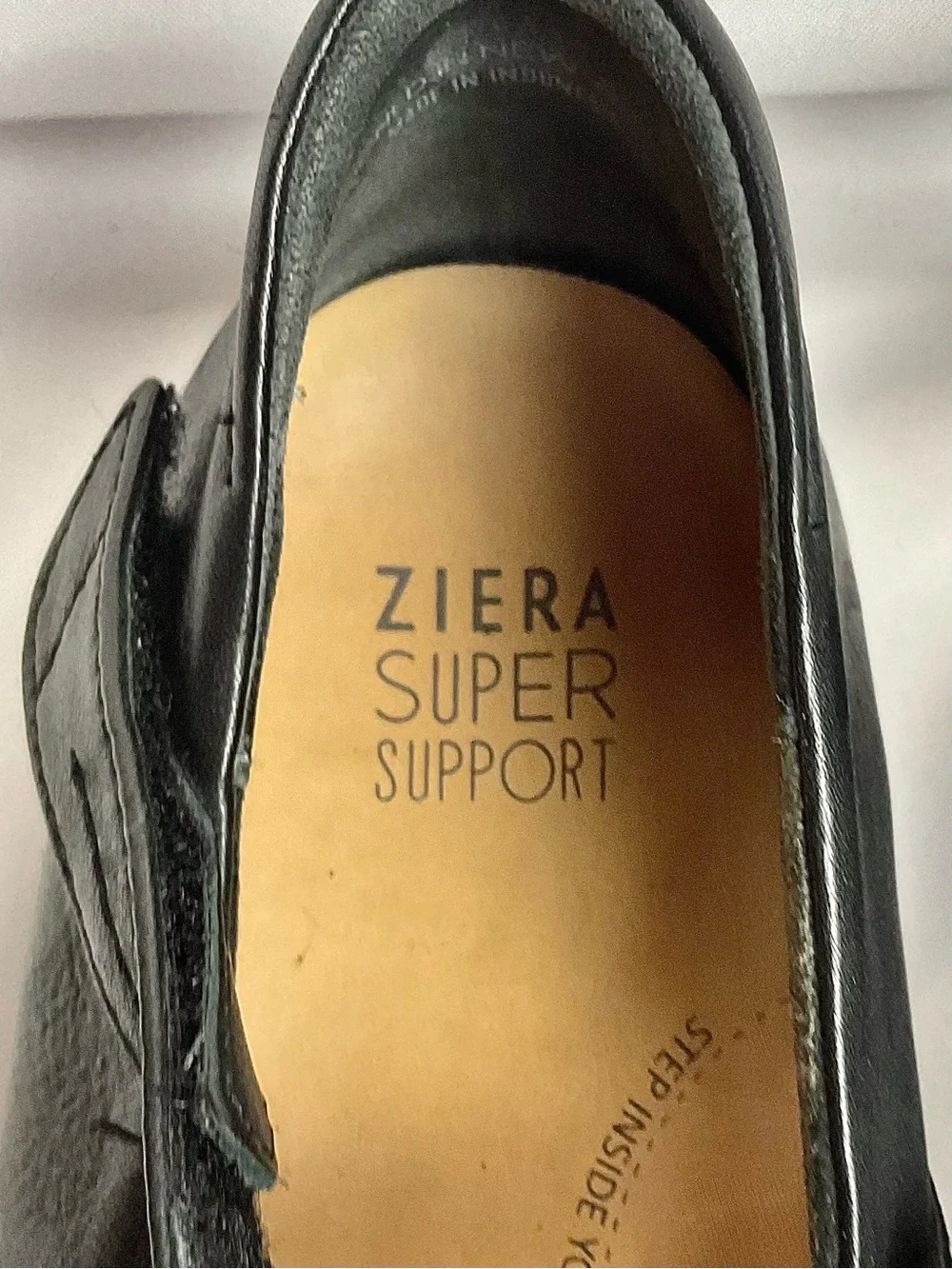 Ziera Xray Black Leather Mary Jane Shoes Comfort Flats Shoes Sz 40